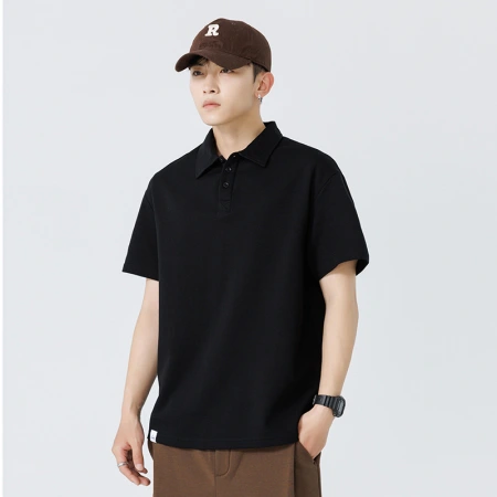 Kunhai Pengyun Summer short-sleeved polo shirt for men, loose lapel for men, leading T-shirt in solid color, high-end business men's wear Kunhai Pengyun Summer short-sleeved polo shirt for men, loose lapel for men, leading T-shirt in solid color, high-end business men's wear